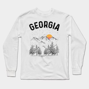 Georgia State Vintage Retro Long Sleeve T-Shirt